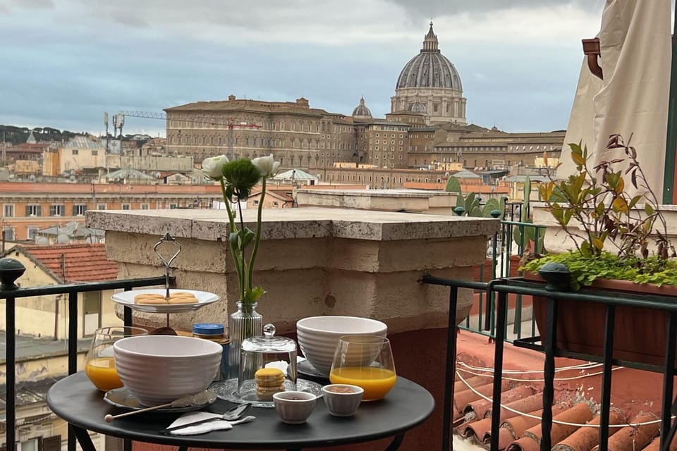 Balcony/Terrace, City view, Continental breakfast