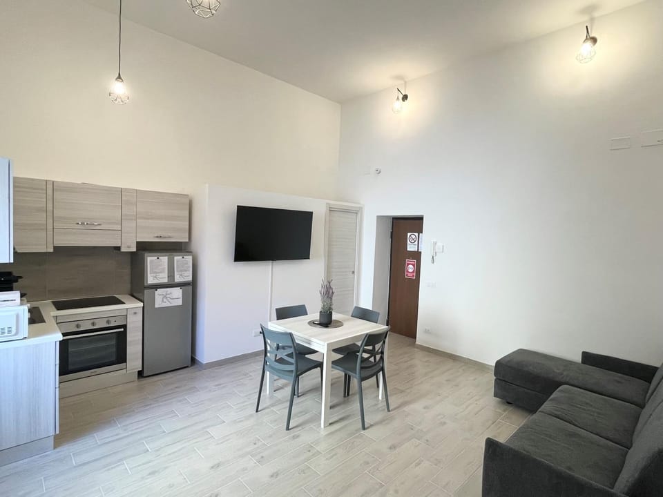 Living room, kitchen