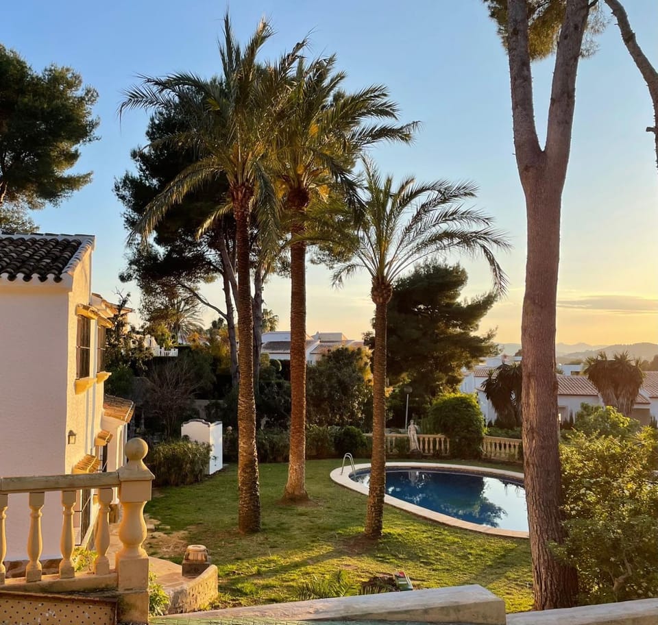 Natural landscape, Garden, Garden view, Pool view, Swimming pool