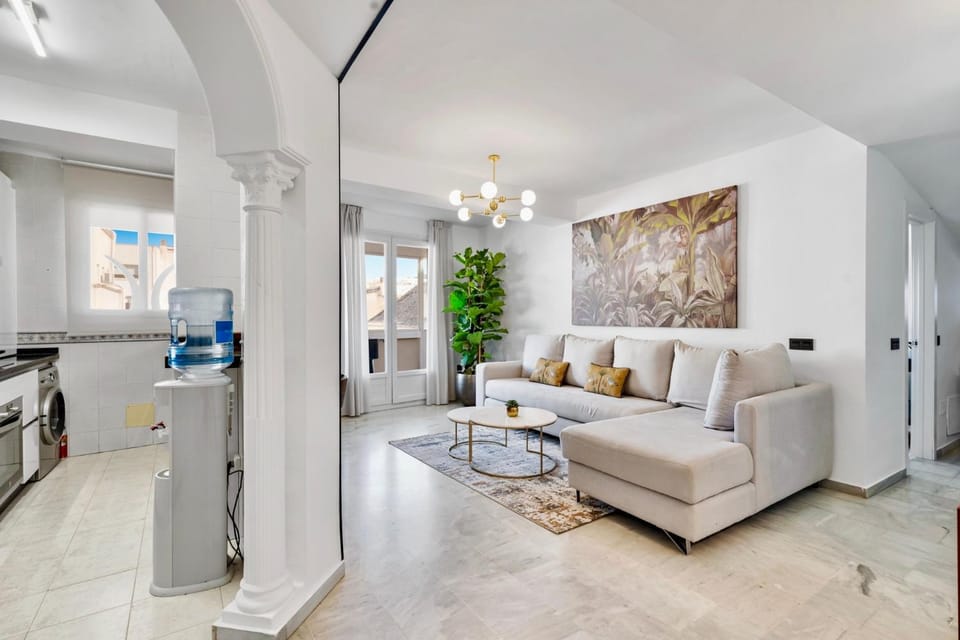 Living room, kitchen