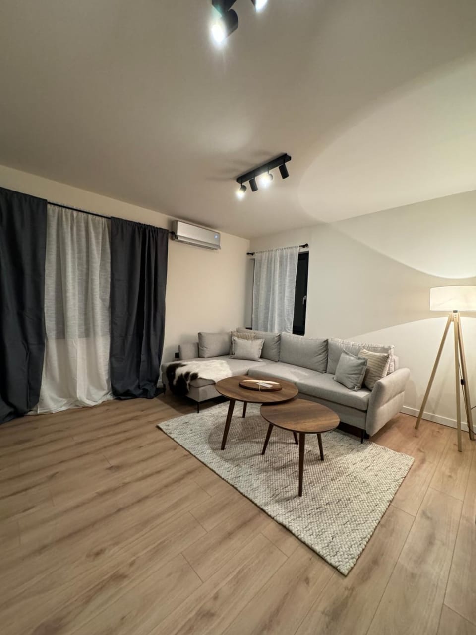 Living room, Seating area, air conditioner