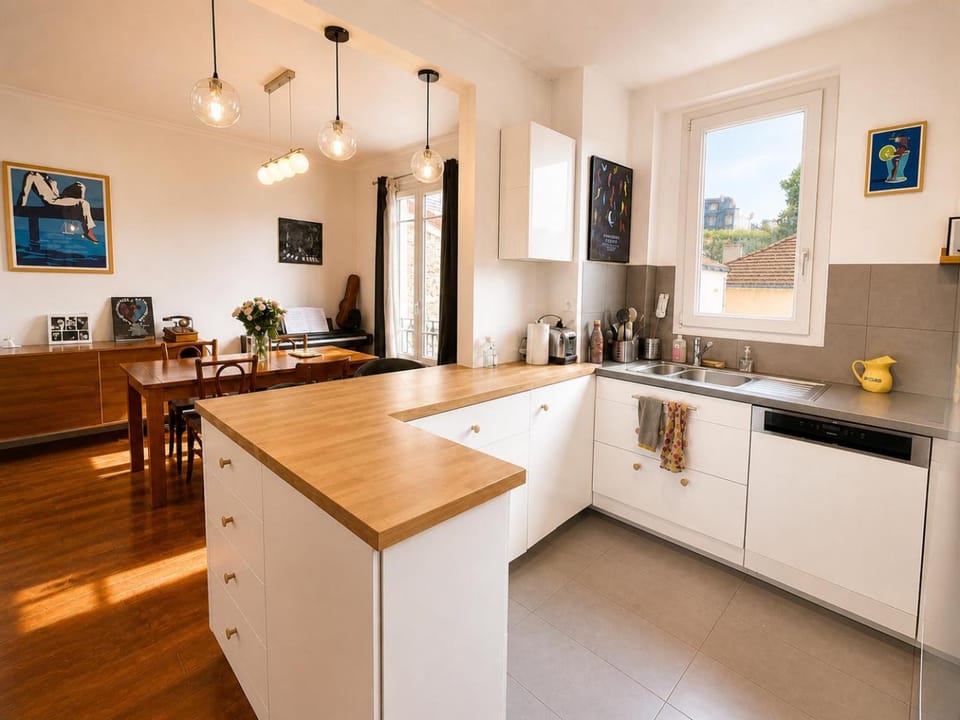 Kitchen or kitchenette, Dining area