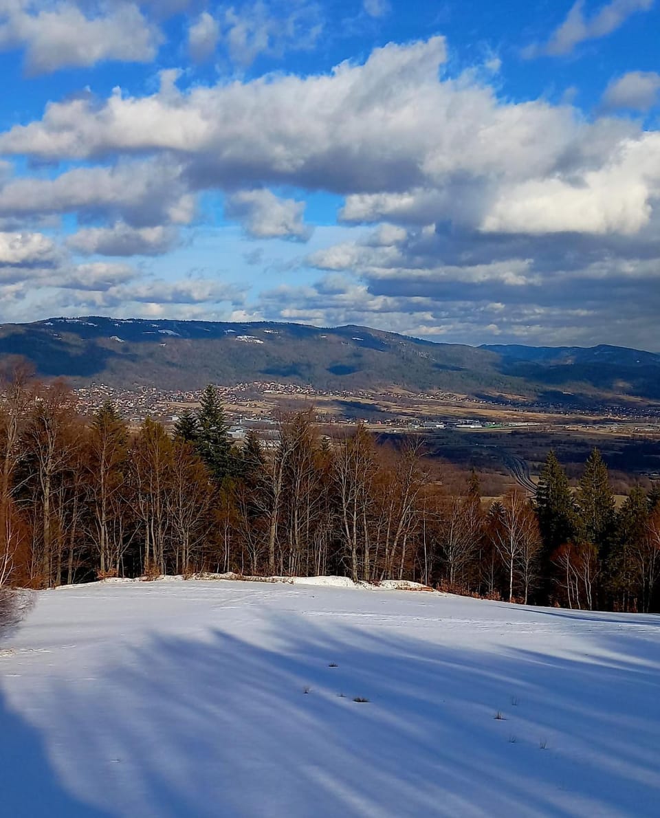Day, Natural landscape, Winter, View (from property/room), Mountain view