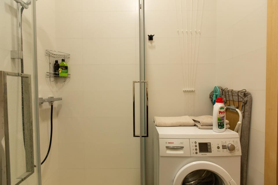 Shower, washing machine