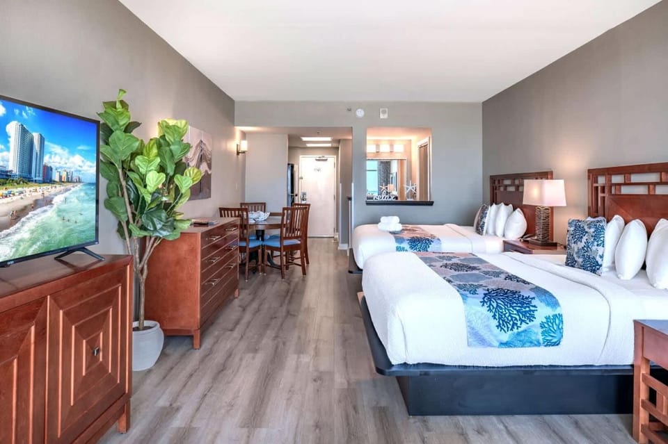 Oceanfront Studio With Indoor Waterpark! Water Slides and More! Dunes Village Resort 342 House in Myrtle Beach