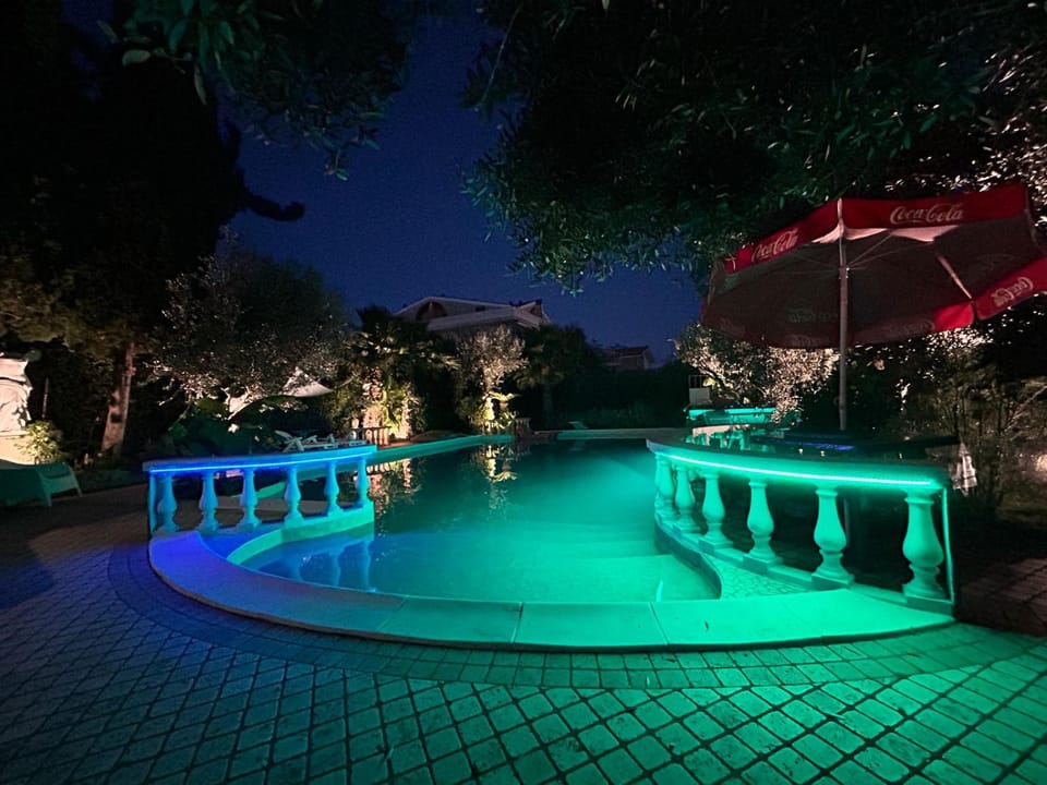 Night, Swimming pool, Swimming pool