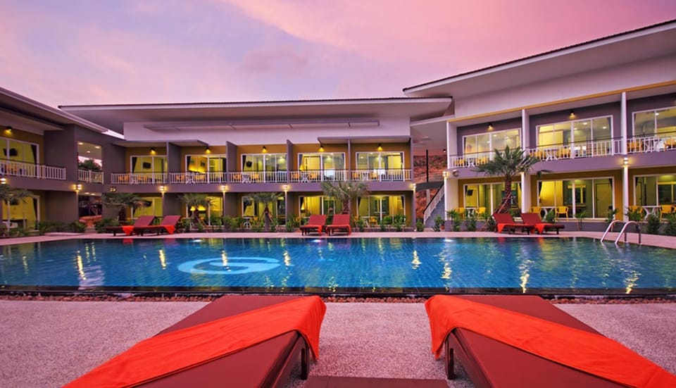 Facade/entrance, Night, Pool view, Swimming pool, Swimming pool, Inner courtyard view