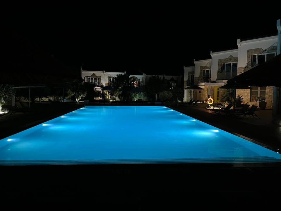 Night, Pool view, Swimming pool