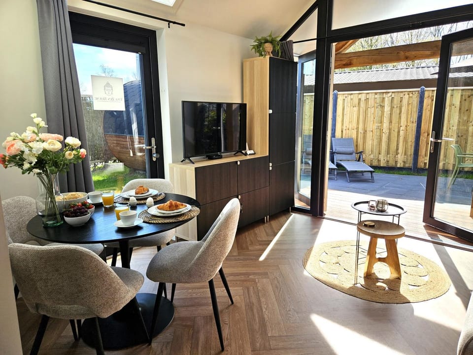 Tiny Zen House in Heinkenszand with private sauna, airco, outdoor swimming pool, WiFi and 2 bedrooms Chalet in Zeeland, Netherlands