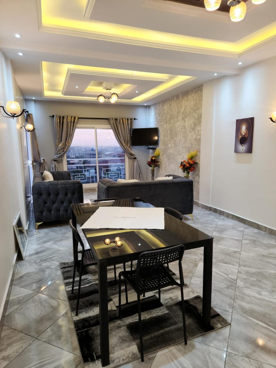 Living room, Seating area, Dining area