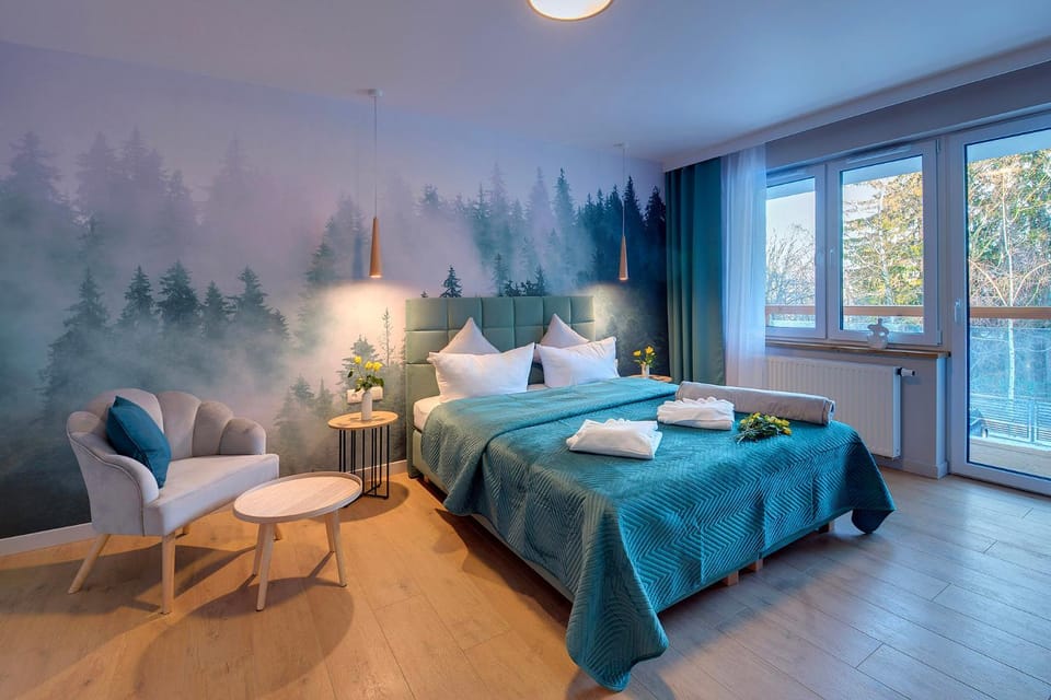 Bed, Balcony/Terrace, Photo of the whole room, Bedroom, towels