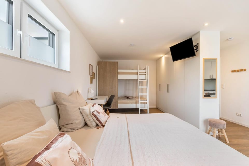 Property building, Living room, Bedroom