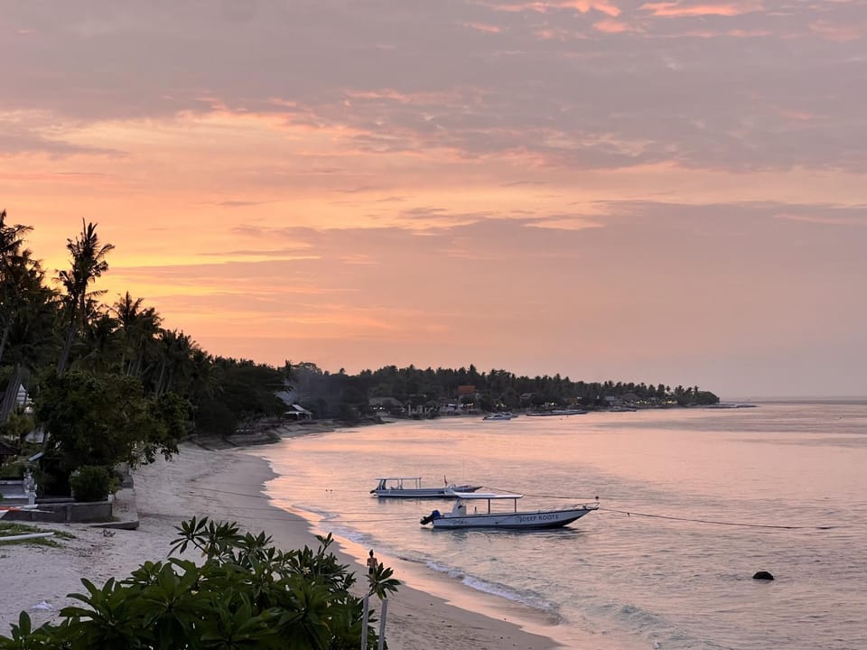 Beach, Sea view, Sunset