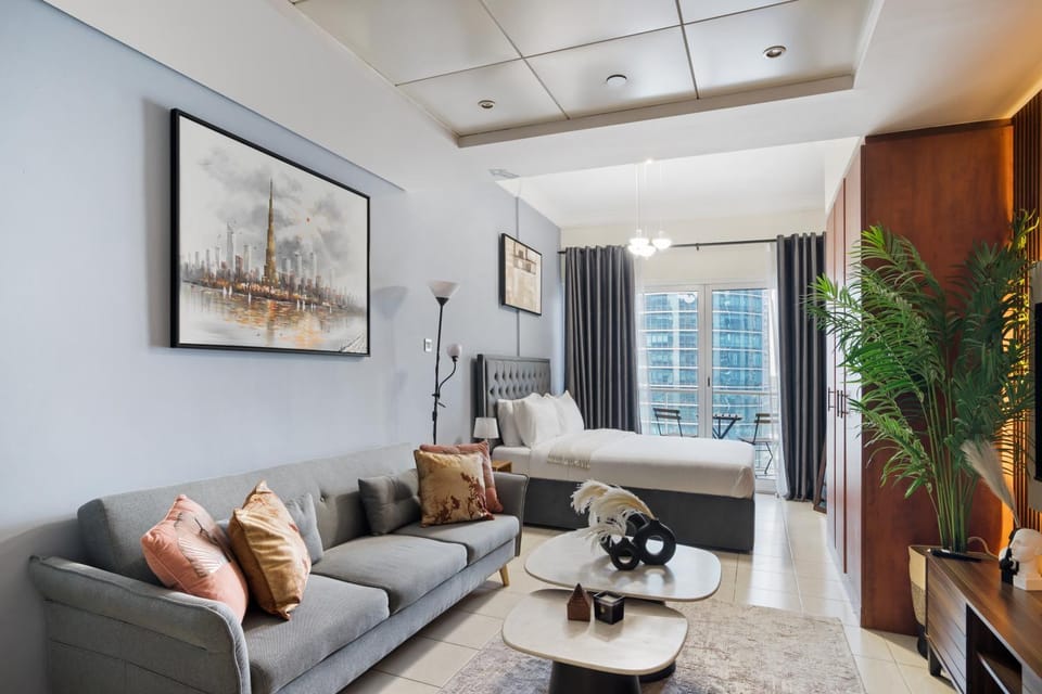 Modern JLT Studio Lake View 5min MetroMarina Apartment in Dubai