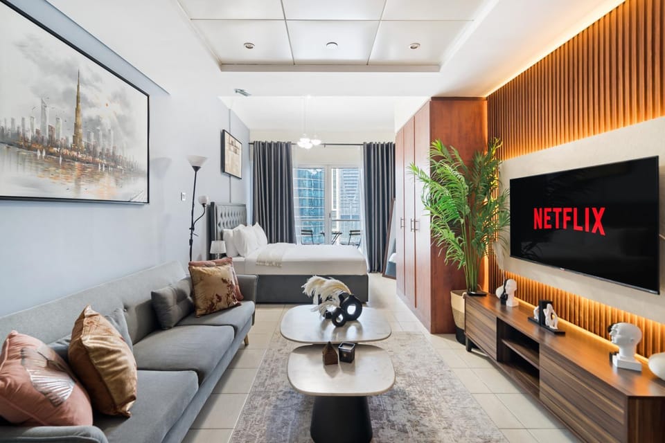 Modern JLT Studio Lake View 5min MetroMarina Apartment in Dubai
