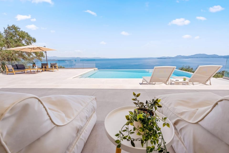 Seating area, Pool view, Sea view, Swimming pool