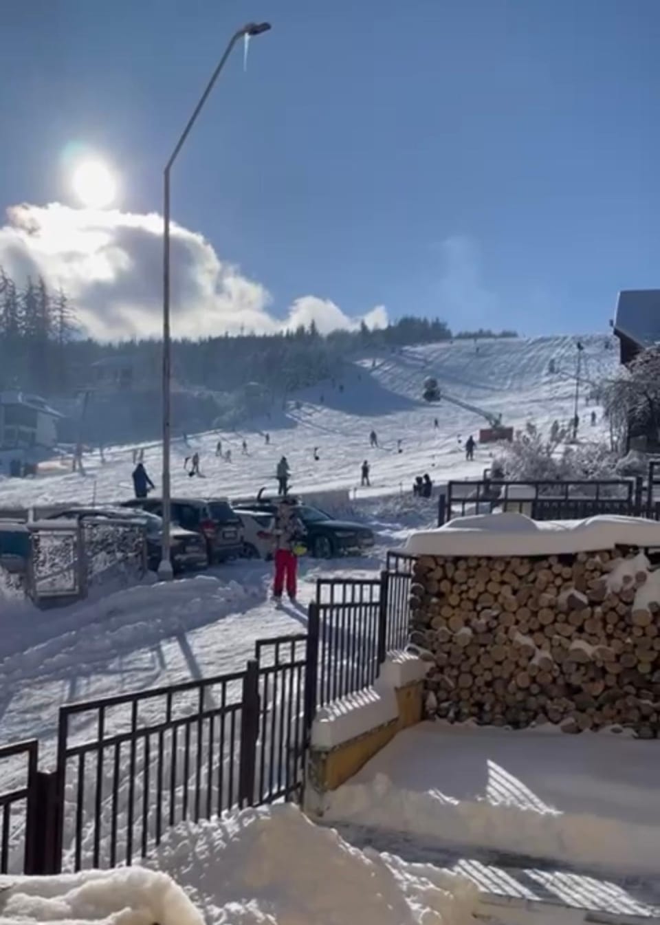 Day, People, Natural landscape, Winter, Skiing, View (from property/room), Landmark view, Mountain view, group of guests