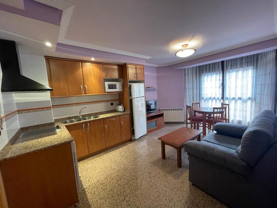 Kitchen or kitchenette, Living room, Dining area