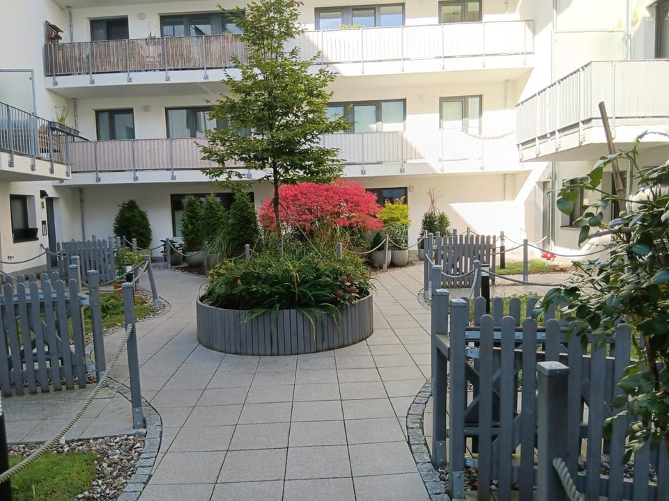 Property building, Patio, Autumn, Garden view