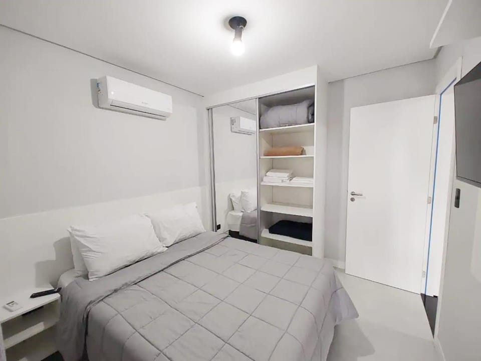 Bed, Photo of the whole room, wardrobe, air conditioner