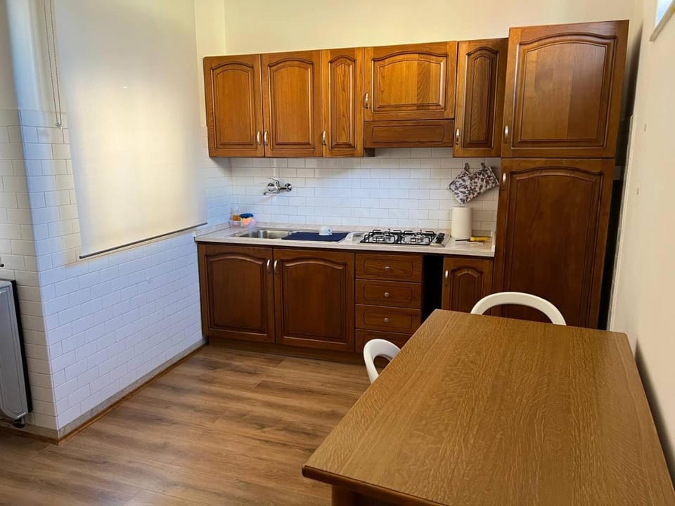Kitchen or kitchenette, Dining area, stove