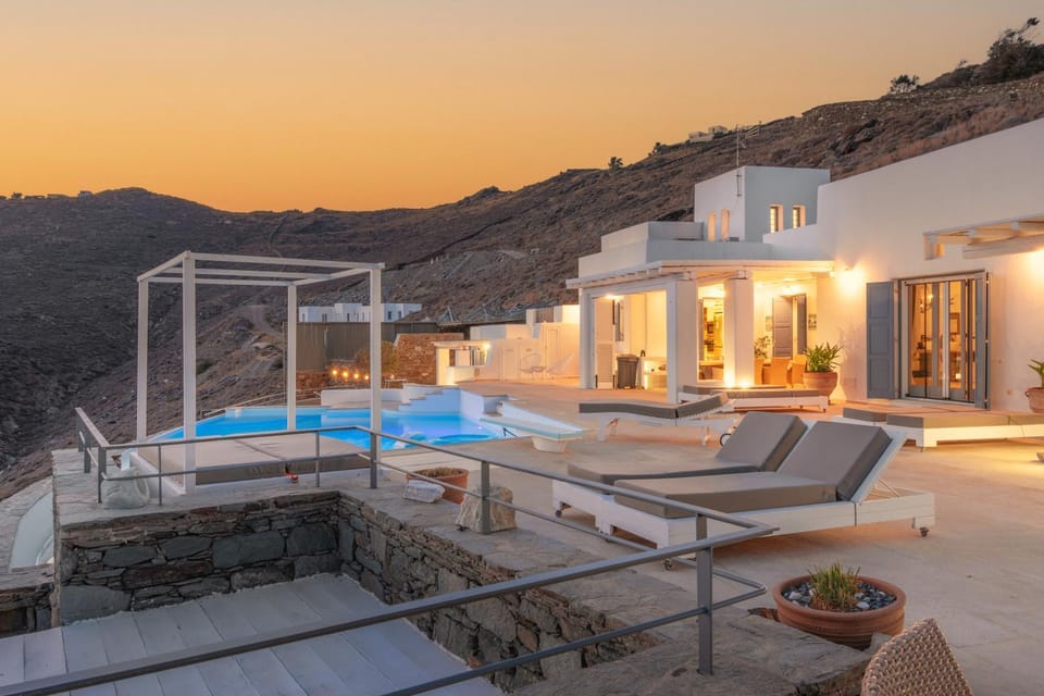 Property building, Living room, Swimming pool
