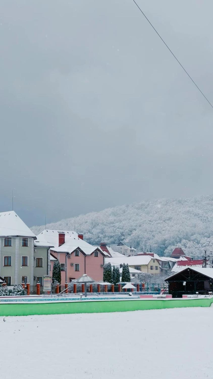Property building, Winter, Mountain view