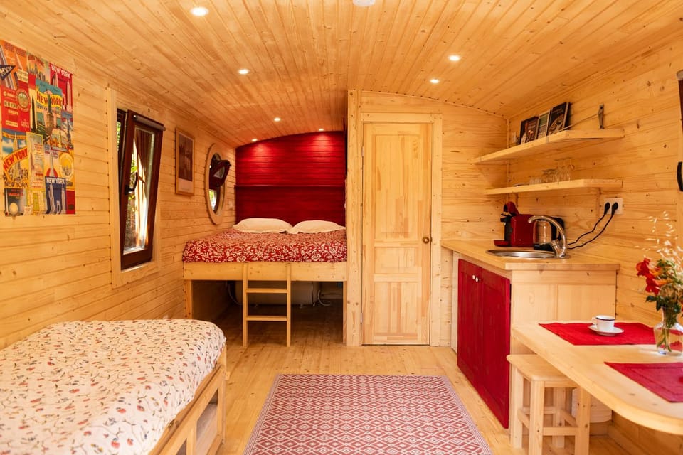 Bed, Kitchen or kitchenette, Photo of the whole room, Bedroom, minibar, wardrobe