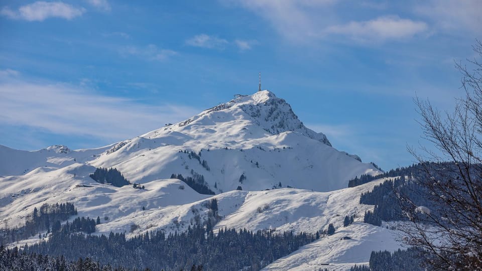 Day, Natural landscape, Winter, Mountain view