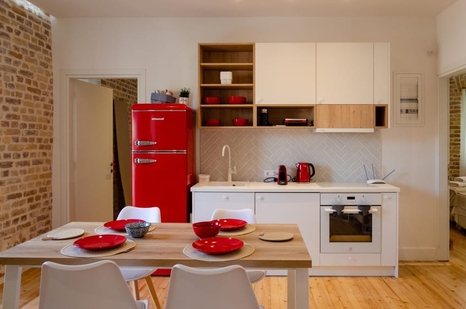 Kitchen or kitchenette, Living room, Dining area