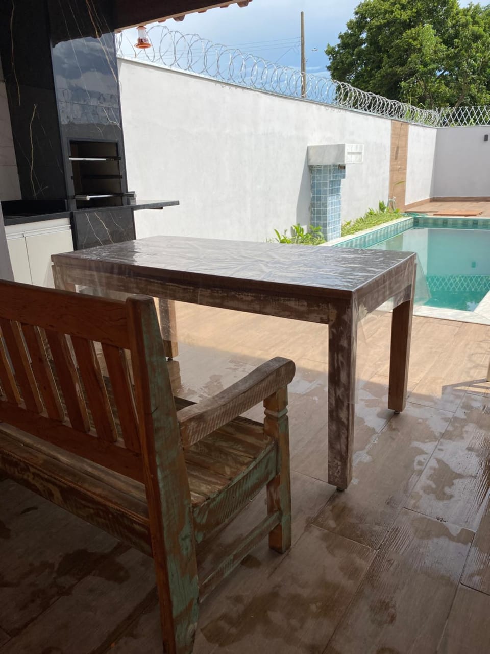 Natural landscape, Dining area, Pool view