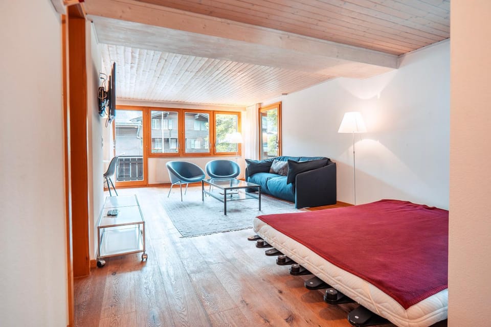 Bed, Living room, Bedroom