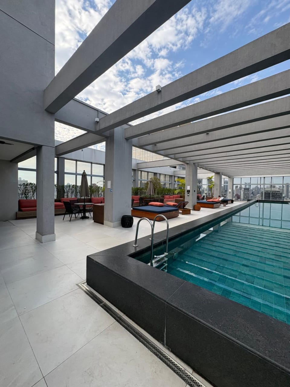 Pool view, Swimming pool, sunbed