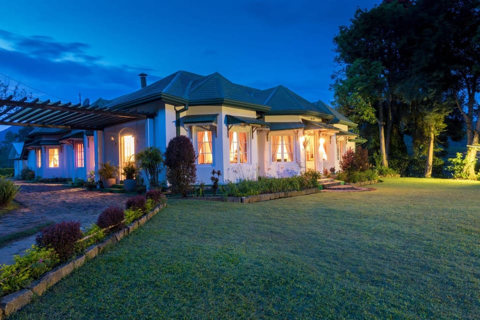 Property building, Night, Garden, Garden view