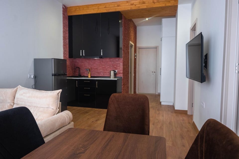 Kitchen or kitchenette, Living room, Dining area