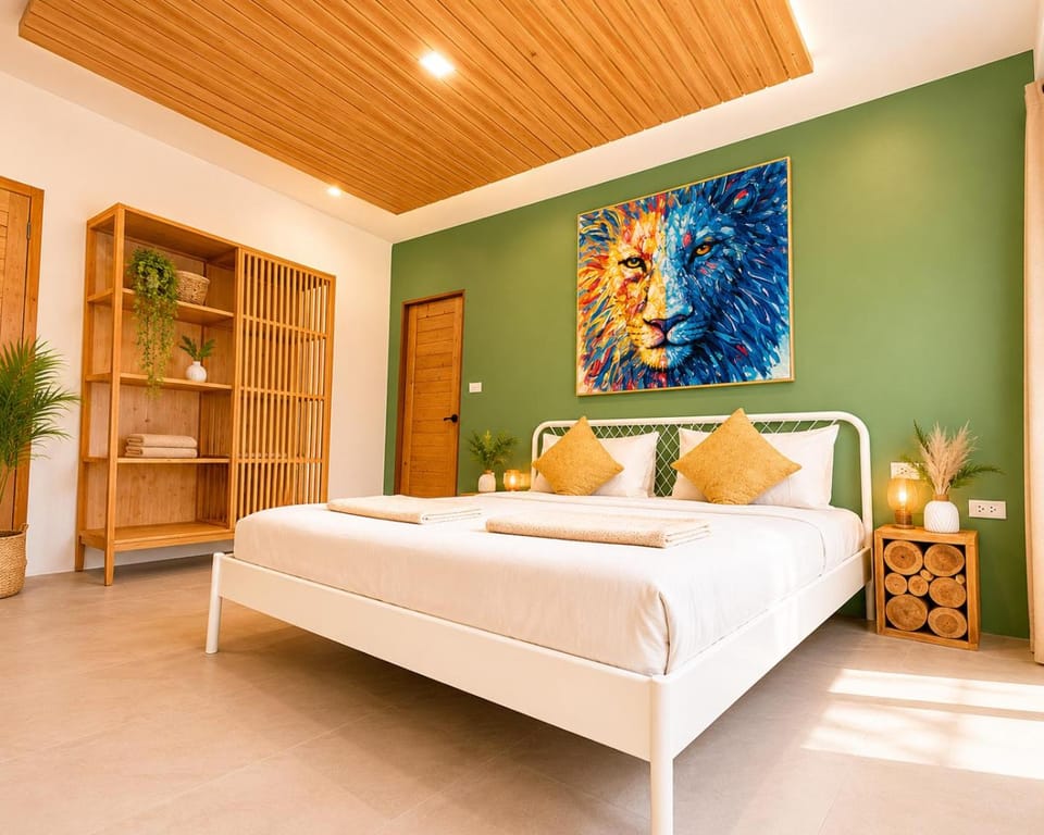 Photo of the whole room, Decorative detail, Seating area, Bedroom