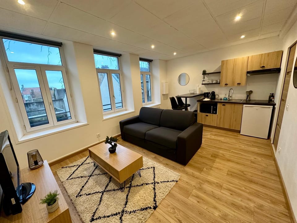 Kitchen or kitchenette, Living room, Seating area, Dining area, minibar, pet friendly, stove, toaster