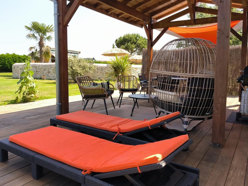 Patio, Balcony/Terrace, Garden view, sunbed