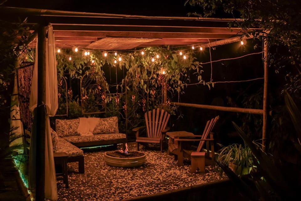 Night, fireplace