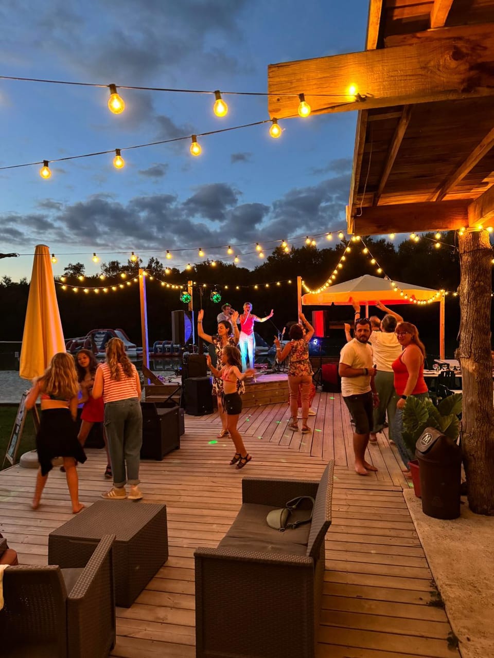 Patio, Night, People, Lounge or bar