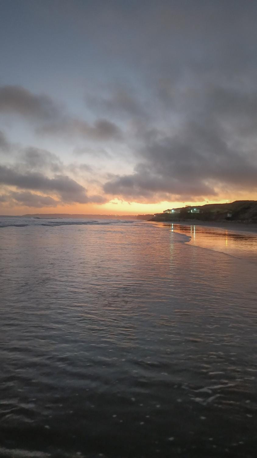 Beach, Sea view, Sunset