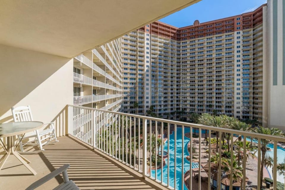 View (from property/room), Balcony/Terrace, Pool view, Swimming pool