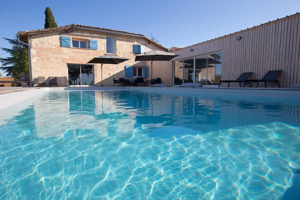 Property building, Living room, Swimming pool