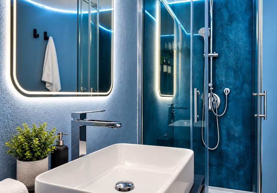 Shower, Bathroom, towels