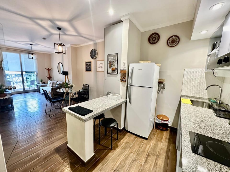 Kitchen or kitchenette, oven, stove, toaster