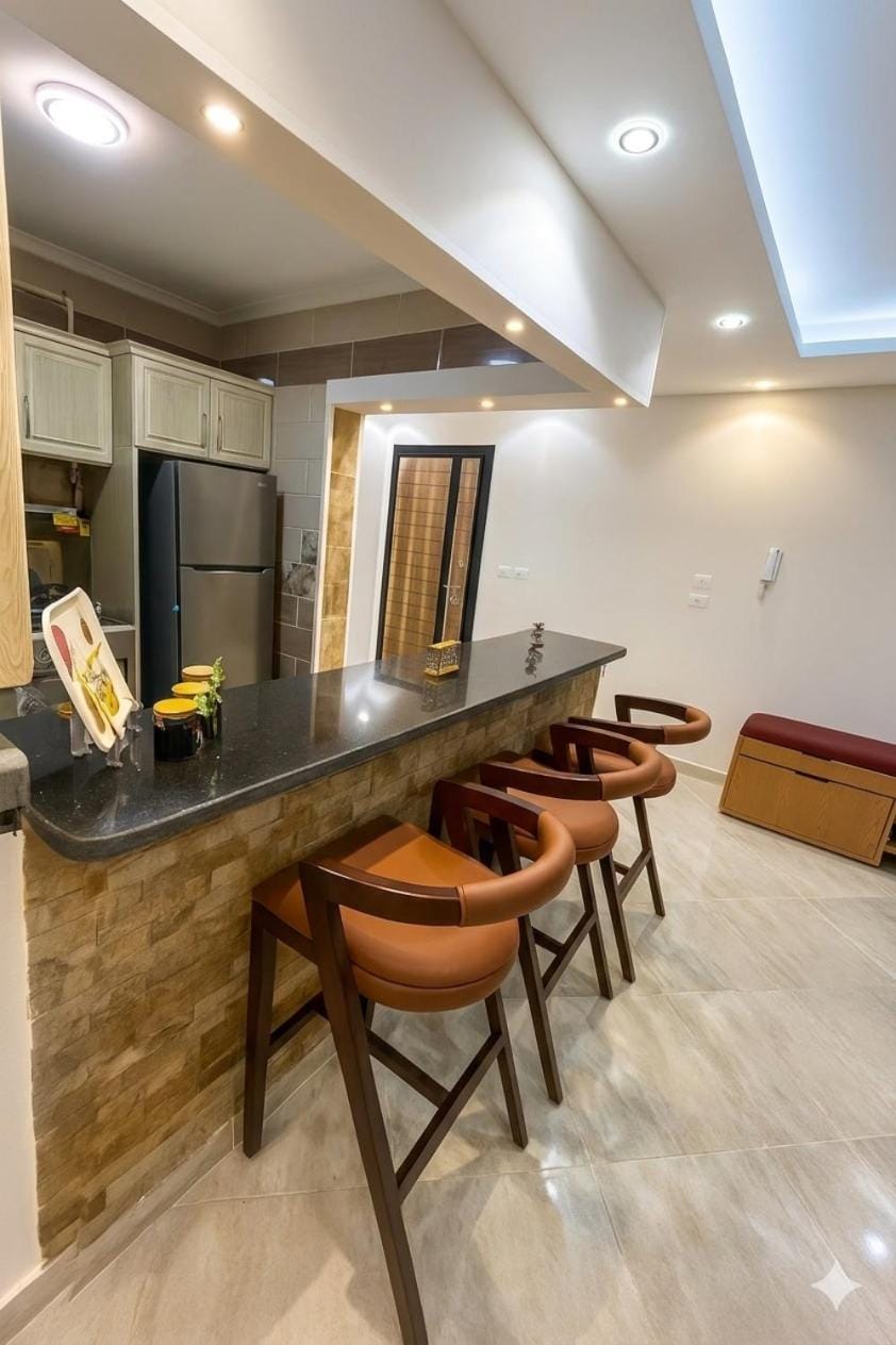 Kitchen or kitchenette, Lounge or bar, Seating area, Dining area, minibar