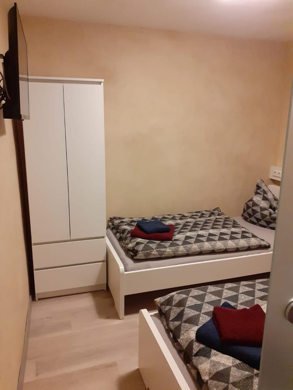 Property building, Living room, Bedroom