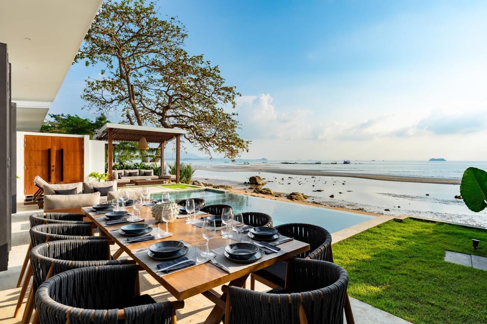 Patio, Seating area, Dining area, Beach, Sea view