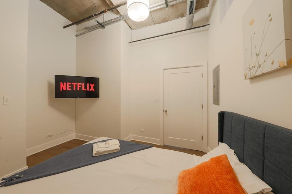 Spacious 2BR South Loop Suite with Skyline View, Optional Parking and Gym Access Close to McCormick Place, Grant Park, Museum Campus & CTA Lines Apartment in South Loop