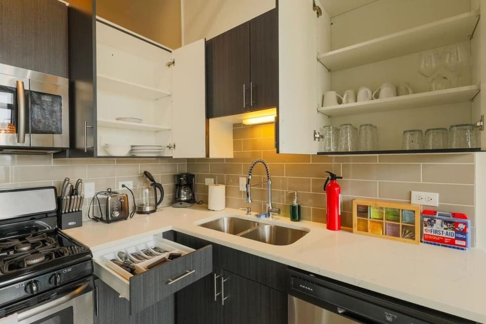 Cozy 2BR Chicago Apartment with Optional Parking and Gym Access Near Field Museum, Lakefront & McCormick Place Apartment in South Loop